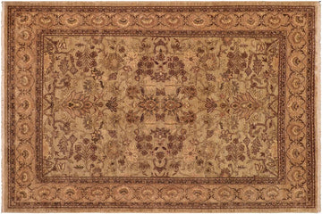 handmade Traditional Kafkaz Chobi Ziegler Lt. Green Brown Hand Knotted RECTANGLE 100% WOOL area rug 8 x 10